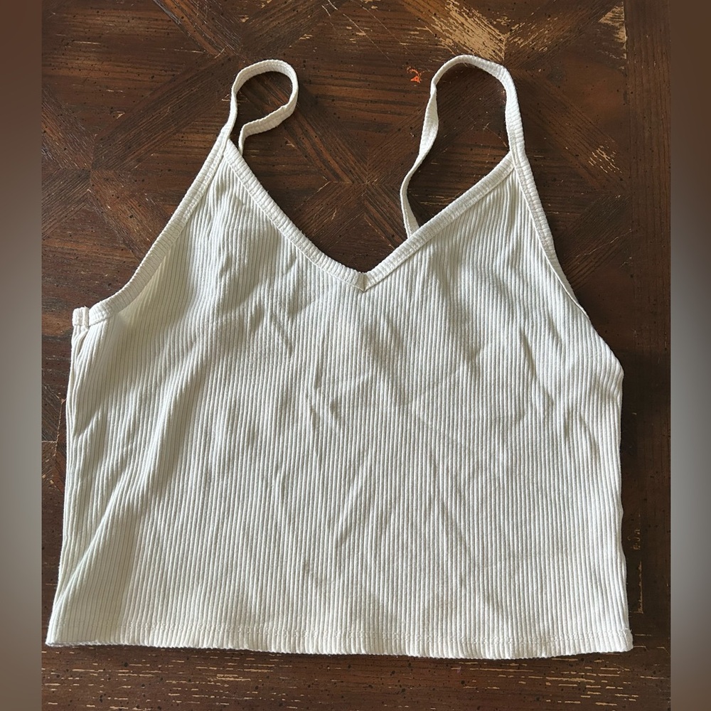 American Eagle Cropped Ribbed Tank Top